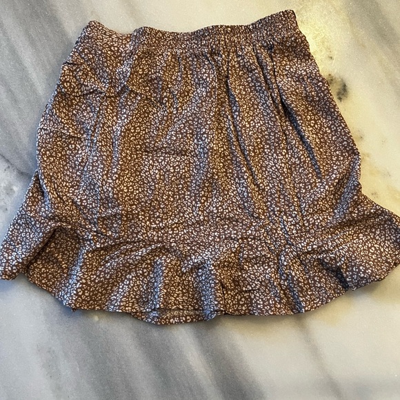 Light brown Patterned Skirt with Drawstring - Picture 3 of 4
